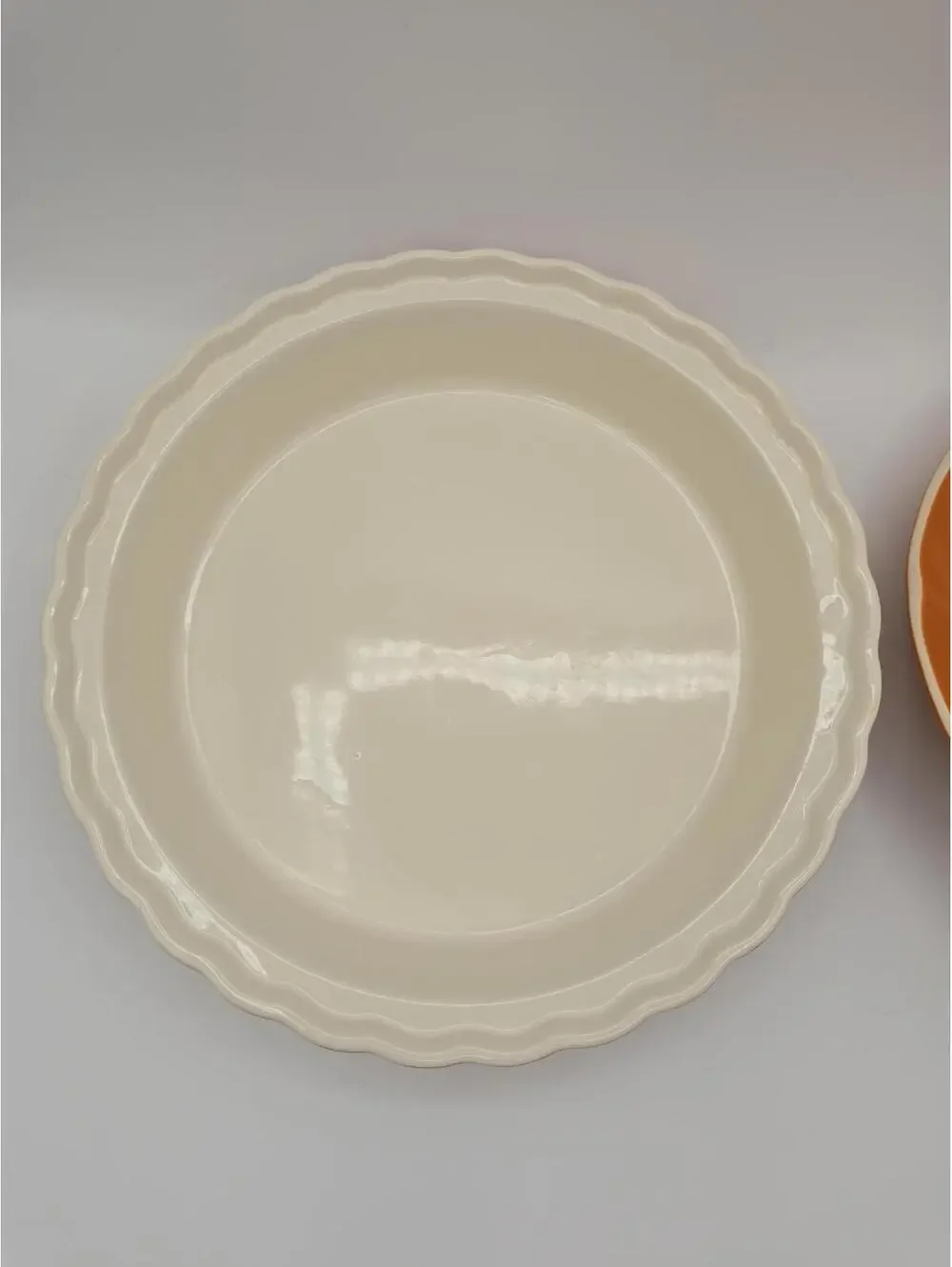 Ceramic Pumpkin Covered Pie Dish Bakeware Orange Fall Thanksgiving Decor 9
